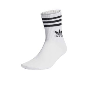 Unisex Mid Cut Crew Socks 3 Pairs - White