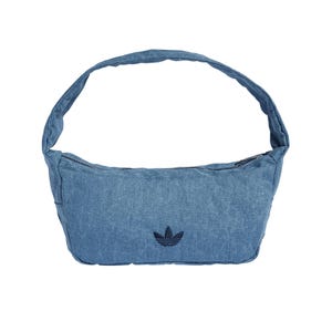 WASHED EFFECT Unisex Shoulder Bag - Light Denim