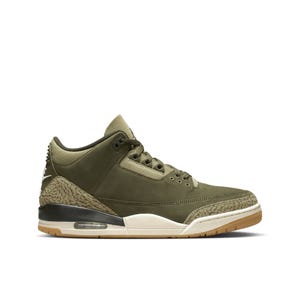 Air Jordan 3 Retro Men's Basketball Shoes - Medium Olive/Sequoia